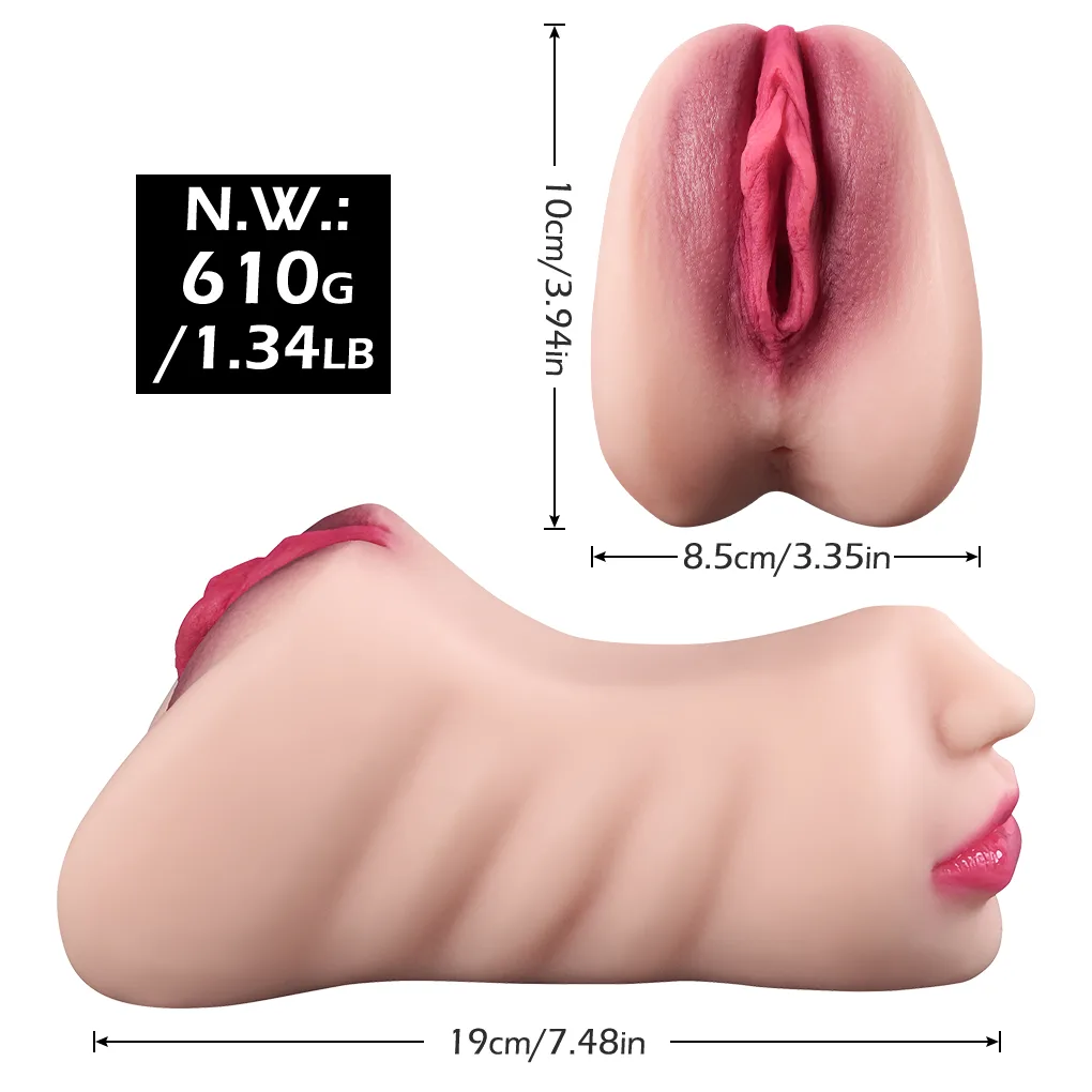 Masturbador 3 Ano Vagina Boca Silicona Skyn Anal Vaginal Gel: imagen 7