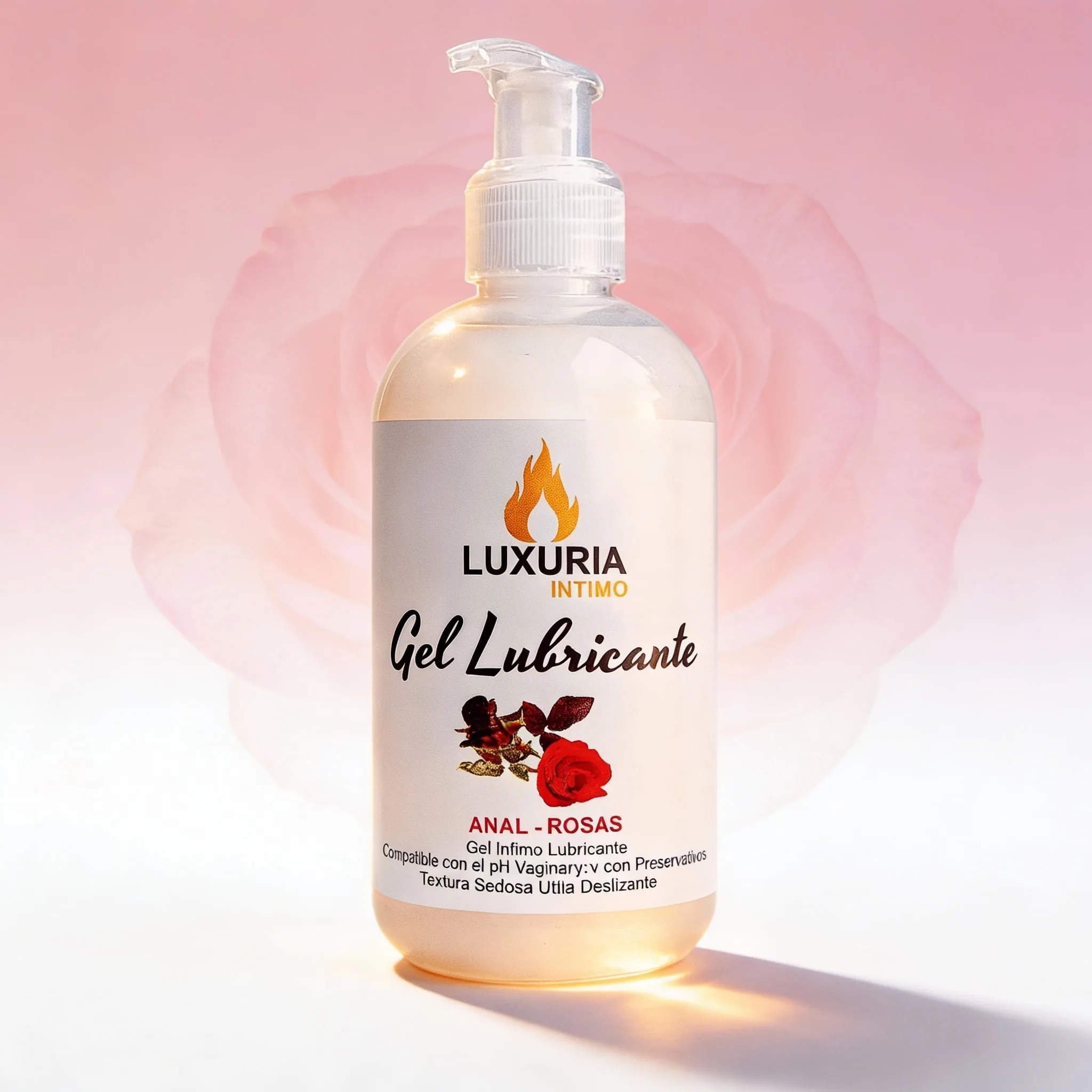 Gel Lubricante Luxuria Anal Rosas - 250cc: imagen 1