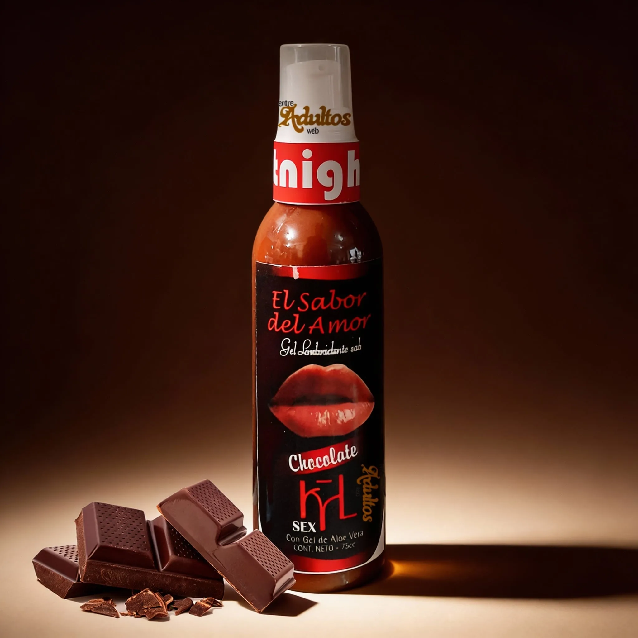 Gel Comestible Lubricante Saborizado Chocolate Masajes Juego FYL: imagen 1