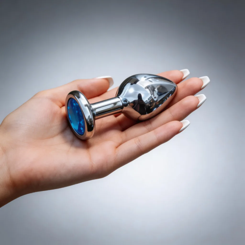 Plug Dilatador Anal Acero Strass – Metalico - Medio