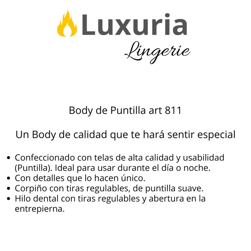 Body Encaje Abierto (art 811) Talle 90 al 110