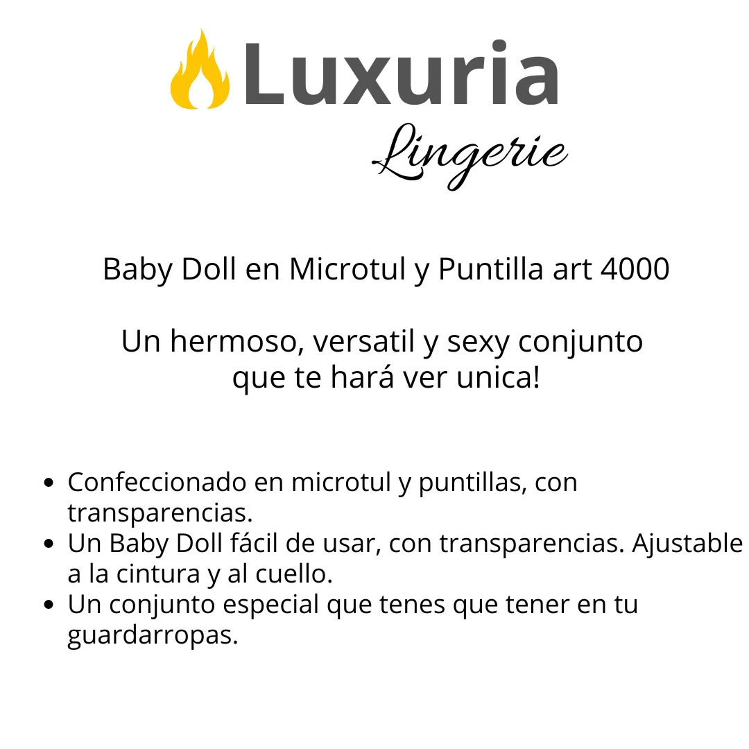 Baby Doll - Camisolin (art 4000) Talle 95 al 120: imagen 2