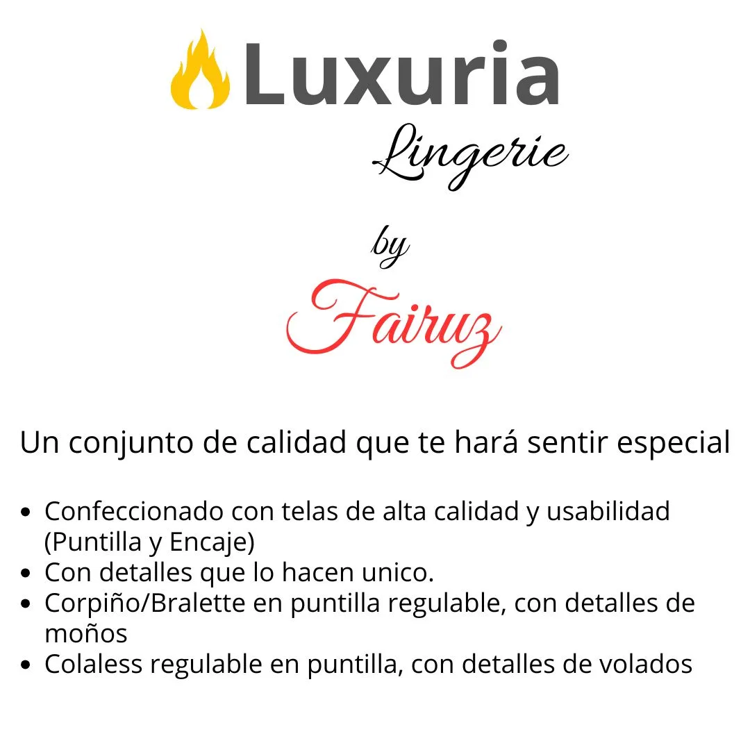 Conjunto Lenceria Encaje (art 5110) Talle 85 al 100: imagen 3