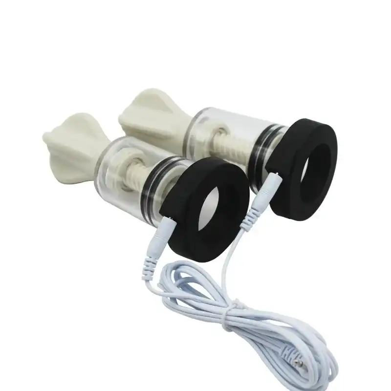 Electro Estimulador con succionador y pinzas de pezones