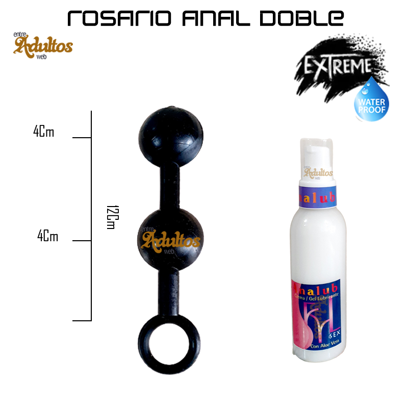 Inexpulsable Triple - Bolitas Anal + Gel Dilatador Analub