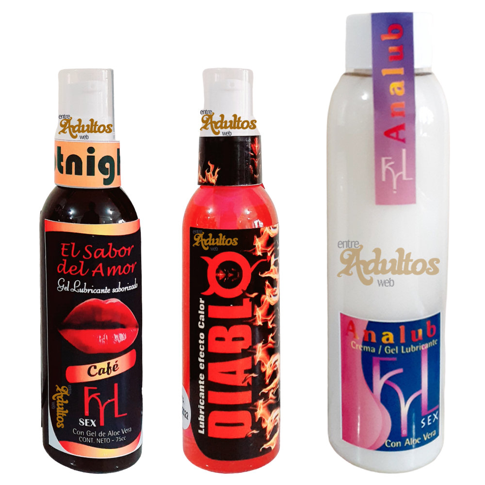Kit Gel Anal - Lubricante Saborizado Comestible - Gel Calor Diablo FYL: imagen 1