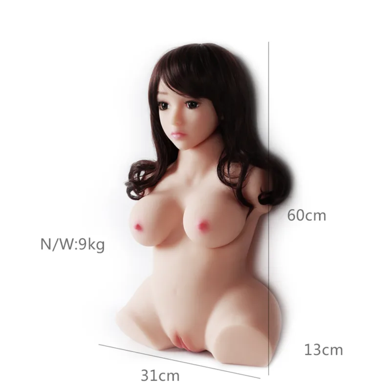 Torso Masturbador con cabeza pechos vagina y ano 60 cm