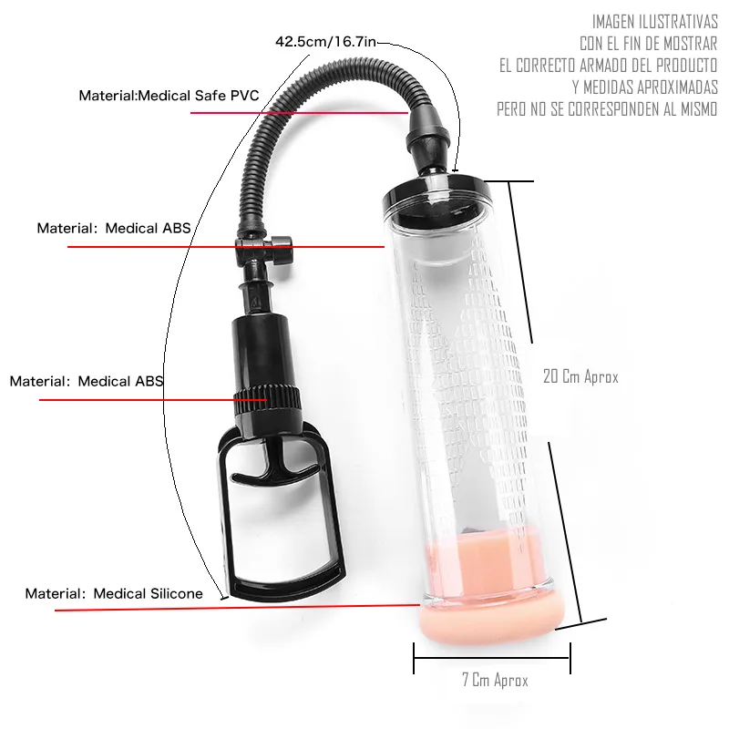 Bomba Vacio Peneana - Tubo 20 x 6 - Penis Pump Vagina