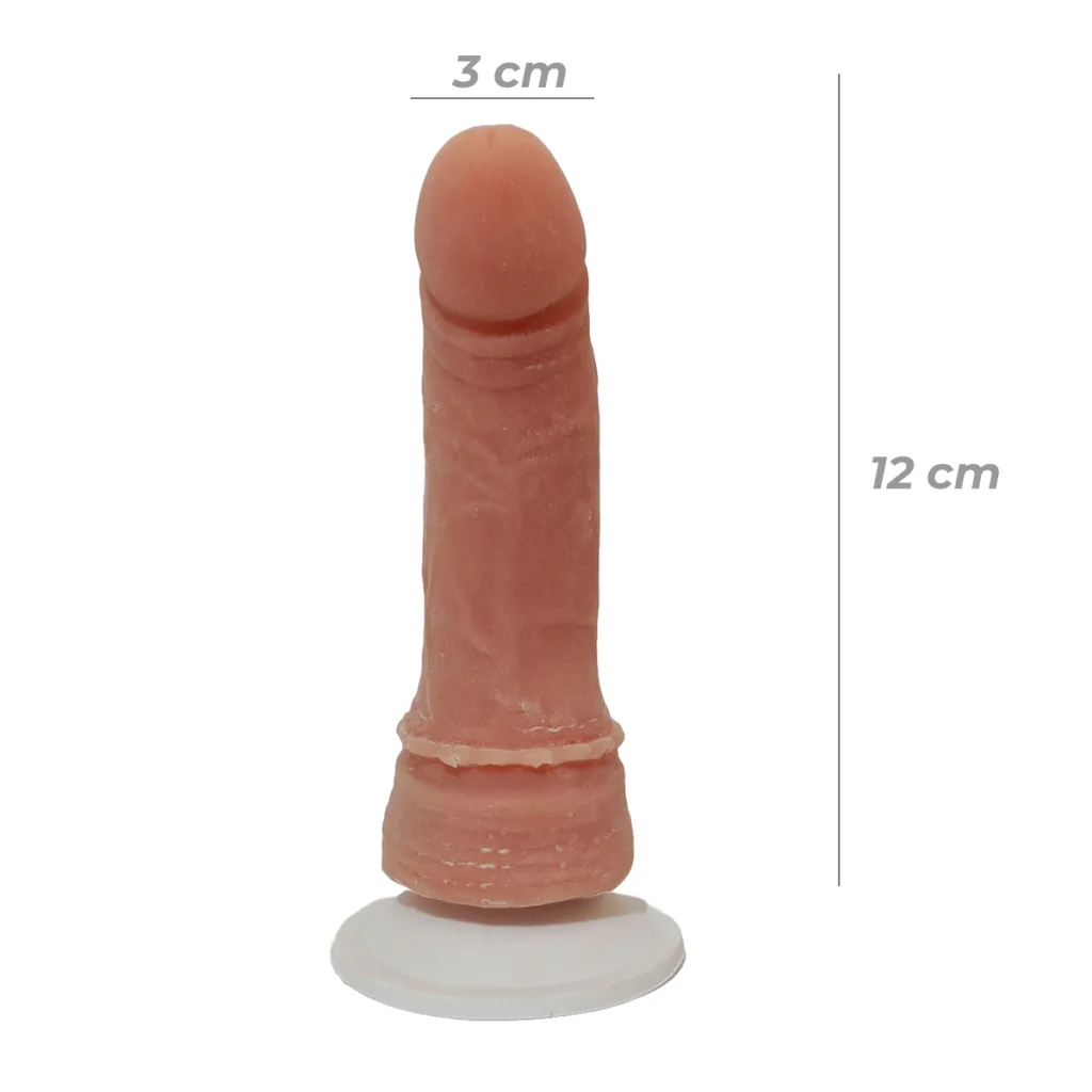 Consolador Pene Macizo Realistico 10×2.5cm – Con Ventosa