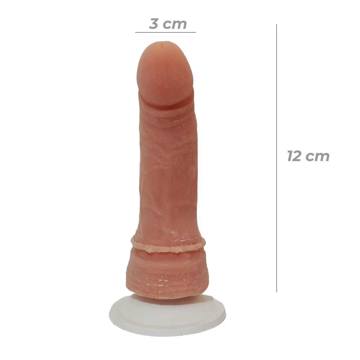 Consolador Pene Macizo Realistico 10×2.5cm – Con Ventosa: imagen 3